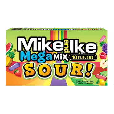Mike & Ike Sour Mega Mix Theater Box 141g (5oz) (Box of 12) BBE 29 JUN 2024