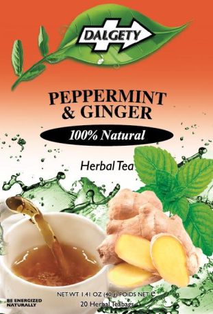 Dalgety Peppermint & Ginger Tea 40g (18 Tea Bags) (Box of 6)