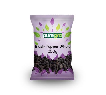 Puregro Black Pepper Whole 100g PM £1.49 (Box of 10)