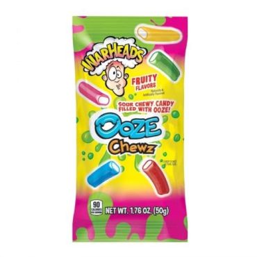 Warheads Ooze Chewz Sachet Display 10 Count 50g (1.76oz) (Box of 10)