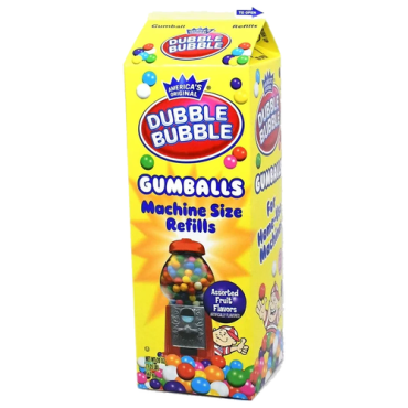 Dubble Bubble Assorted Gumballs Refill Carton 567g (20oz)