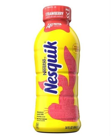 Nesquick Ready To Drink Strawberry Low Fat 414ml (14 oz) (Box of 12)
