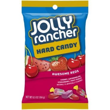 Jolly Rancher Awesome Reds Hard Candies Peg Bag 184g (6.5oz) (Box of 12)