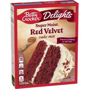 Betty Crocker Super Moist Red Velvet Cake Mix 376g (13.25oz) (Box of 12)