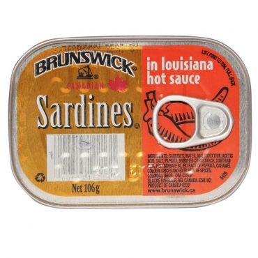 Brunswick Sardines In Louisiana Hot Sauce PM 89p 106g (Box of 12)