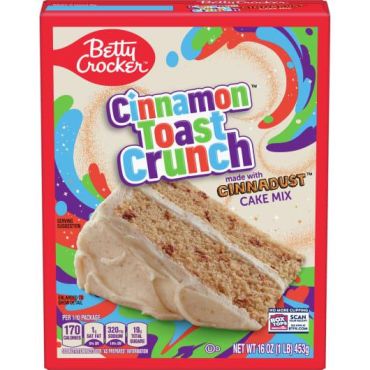 Betty Crocker Cinnamon Toast Crunch Cake Mix 453g (16oz) (Box of 6)