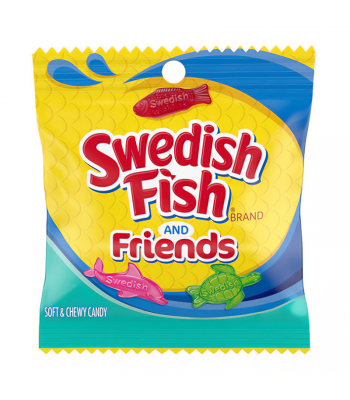 Swedish Fish & Friends Peg Bag 143g (5.06oz) (Box of 12) (BBE- 13/11/2022)