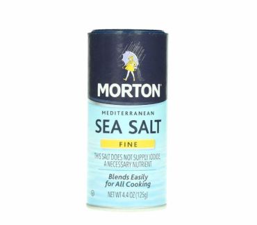 Morton Sea Salt Fine 125g (4.4 oz) (Box of 12)