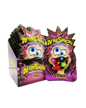 Aftershocks Popping Candy Grape 9g (0.33oz) (Box of 24)