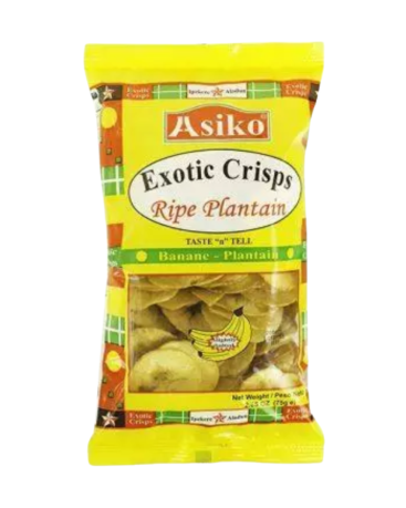 Asiko Plantain Crisps L/Salted 75g (Box of 24)