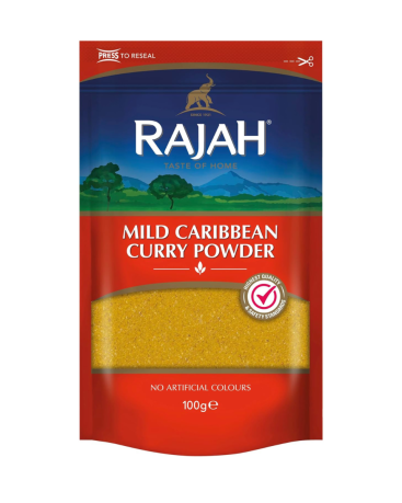 Rajah Mild Caribbean Curry Powder 100g (Box of 10)