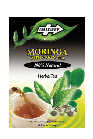 Dalgety Moringa With Green Tea 40g (20 Tea Bags) (Box of 6)