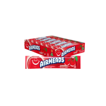 Air Heads Singles Cherry 16g (0.55oz) (Box of 36) BBE 30 JAN 2025