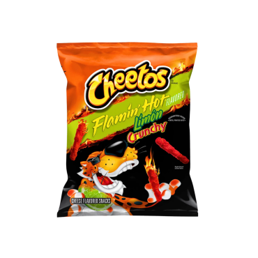 Cheetos Flamin Hot Crunchy Limon 226g (8oz) (Box of 10)