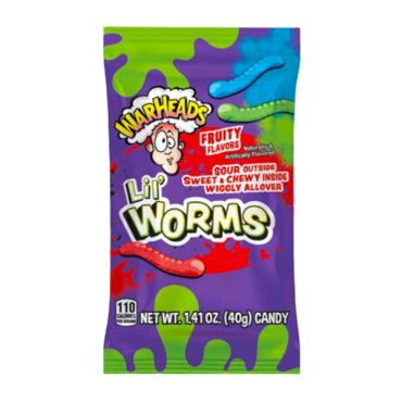 Warheads Lil Worms 40g (1.41 oz) (Box of 12)