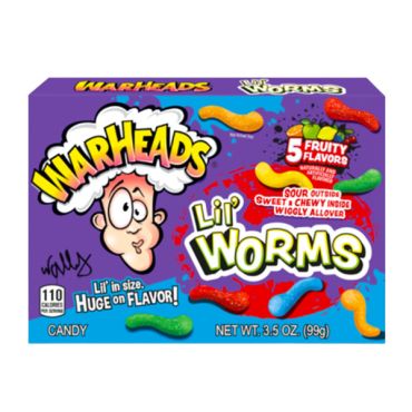 Warheads Theater Box Lil Worms 3.5oz (Box of 12)