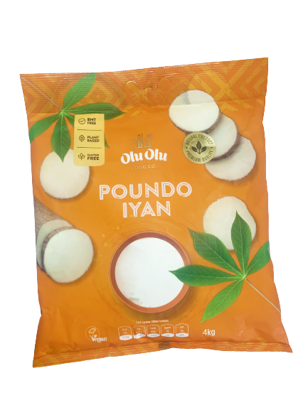 Olu Olu Pound Ol Iyan Pounded Yam 4kg Box of 4